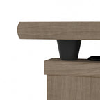 60" L-Shaped Sit-to-Stand Desk with Hutch and File Drawer