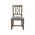 Gray Wood Upholstered Dining Chair - 22 x 40 x 26