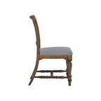 Gray Wood Upholstered Dining Chair - 22 x 40 x 26