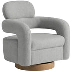 Sherpa Swivel Barrel Chair, Set of 2