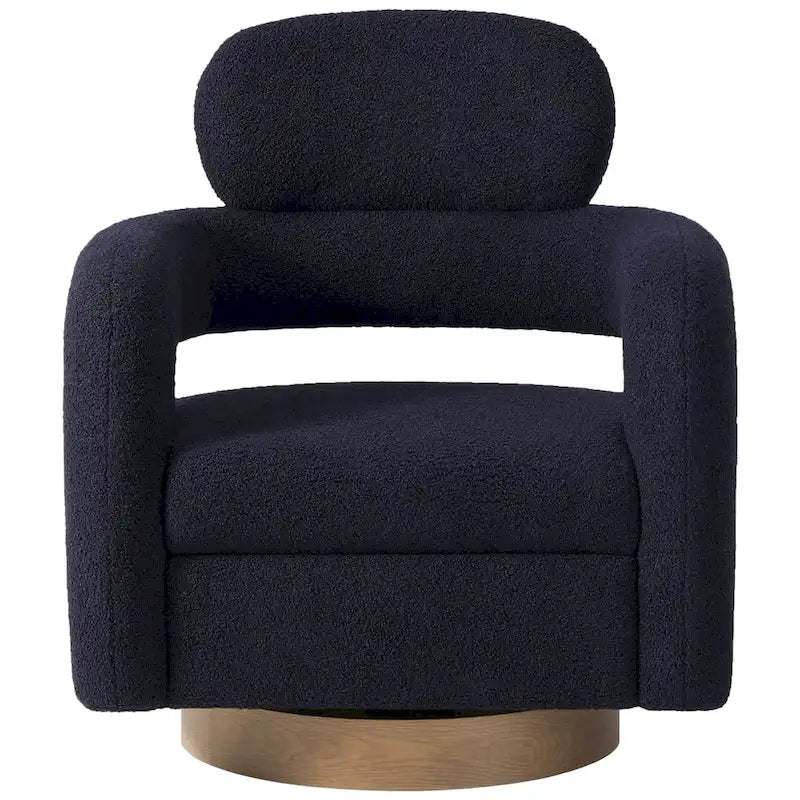 Sherpa Swivel Barrel Chair, Set of 2