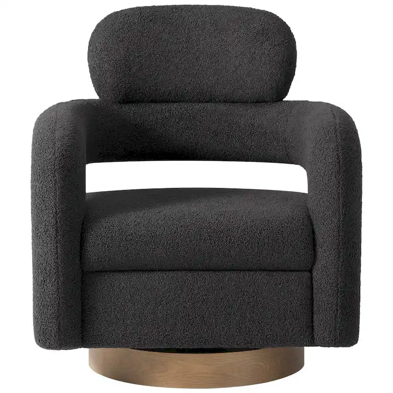 Sherpa Swivel Barrel Chair, Set of 2