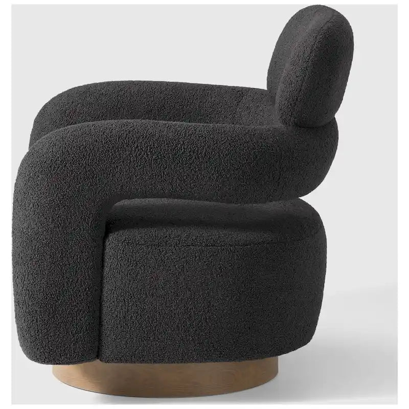 Sherpa Swivel Barrel Chair, Set of 2