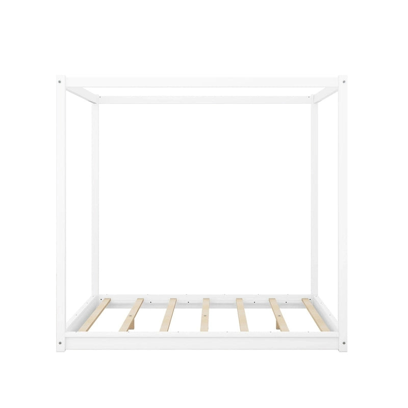 Low Canopy Platform Bed in Pine Wood and MDF – Queen/King