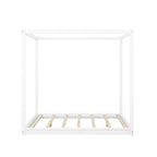 Low Canopy Platform Bed in Pine Wood and MDF – Queen/King
