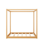 Low Canopy Platform Bed in Pine Wood and MDF – Queen/King