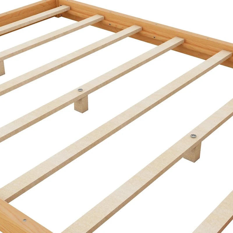 Low Canopy Platform Bed in Pine Wood and MDF – Queen/King