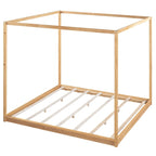 Low Canopy Platform Bed in Pine Wood and MDF – Queen/King