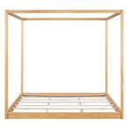 Low Canopy Platform Bed in Pine Wood and MDF – Queen/King