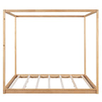Low Canopy Platform Bed in Pine Wood and MDF – Queen/King