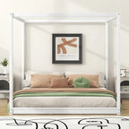 Low Canopy Platform Bed in Pine Wood and MDF – Queen/King