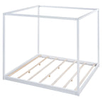 Low Canopy Platform Bed in Pine Wood and MDF – Queen/King