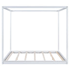 Low Canopy Platform Bed in Pine Wood and MDF – Queen/King