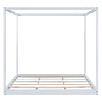 Low Canopy Platform Bed in Pine Wood and MDF – Queen/King