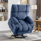 Power Lift Recliner with Heat, Massage, USB Charging – Blue