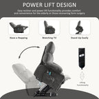 Power Lift Recliner with Heat, Massage, USB Charging – Blue