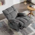 Power Lift Recliner with Heat, Massage, USB Charging – Blue