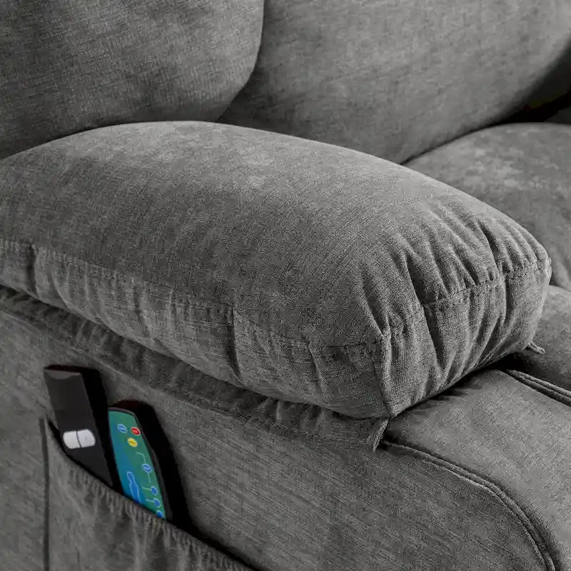 Power Lift Recliner with Heat, Massage, USB Charging – Blue