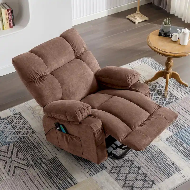 Power Lift Recliner with Heat, Massage, USB Charging – Blue