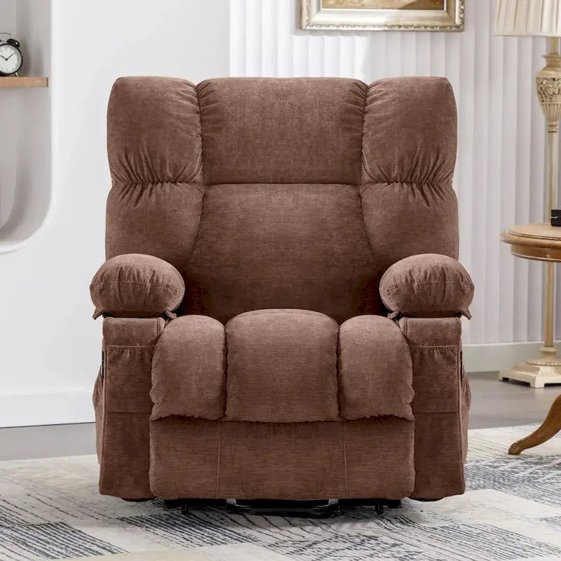 Power Lift Recliner with Heat, Massage, USB Charging – Blue