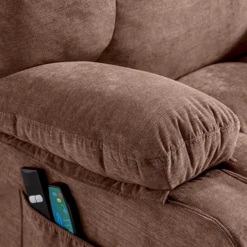 Power Lift Recliner with Heat, Massage, USB Charging – Blue