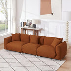 111" Oversized 3-Seater Sofa with Metal Legs – Black Sherpa