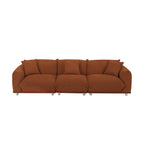 111" Oversized 3-Seater Sofa with Metal Legs – Black Sherpa