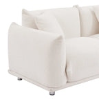 111" Oversized 3-Seater Sofa with Metal Legs – Black Sherpa