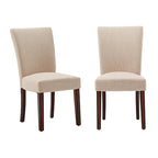 Linen Upholstered Dining Chairs (Set of 2)