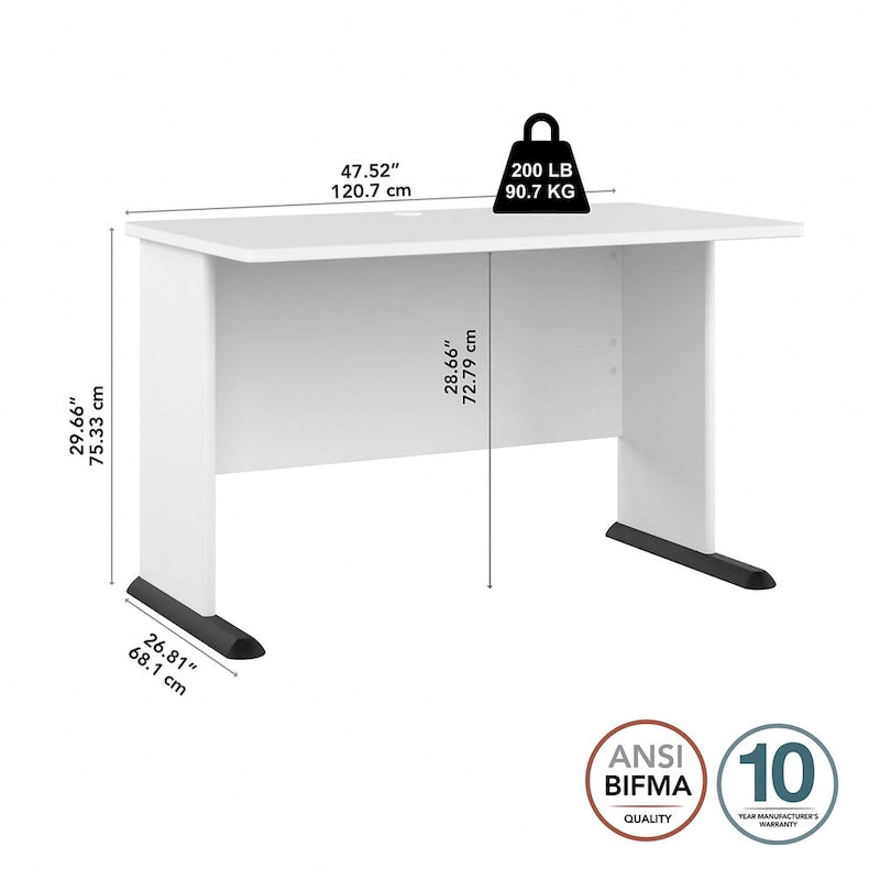 48" Computer Desk with Wire Management Grommet