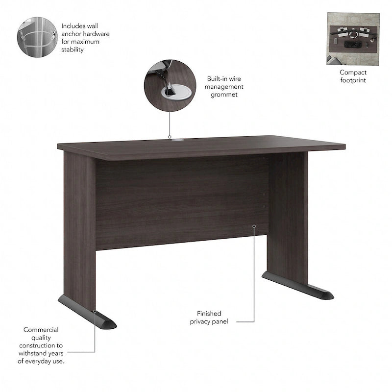 48" Computer Desk with Wire Management Grommet