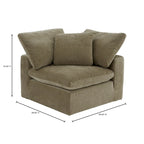 Modular Sectional Corner Chair with Stain-Resistant Fabric – 38"x38"