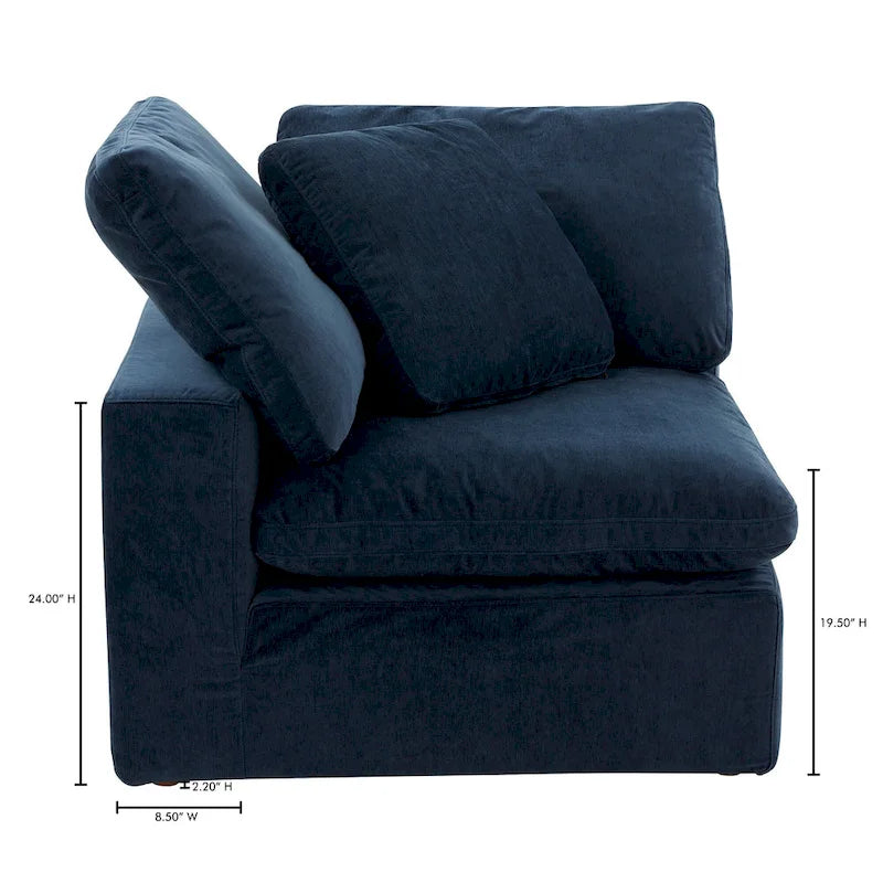 Modular Sectional Corner Chair with Stain-Resistant Fabric – 38"x38"