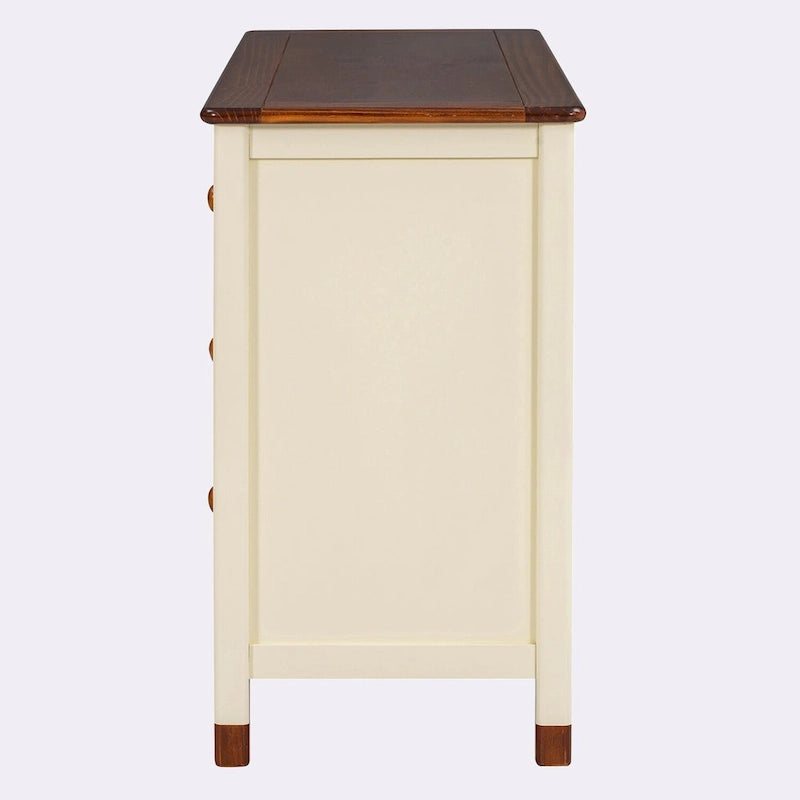6-Drawer Storage Dresser with Weathered Finish