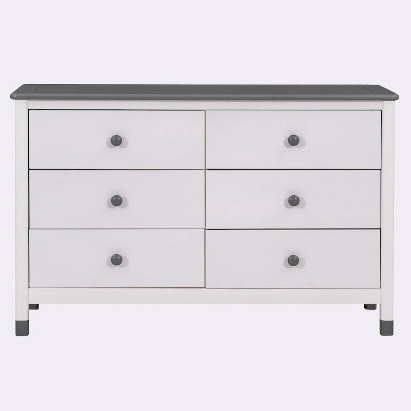6-Drawer Storage Dresser with Weathered Finish