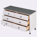 6-Drawer Storage Dresser with Weathered Finish