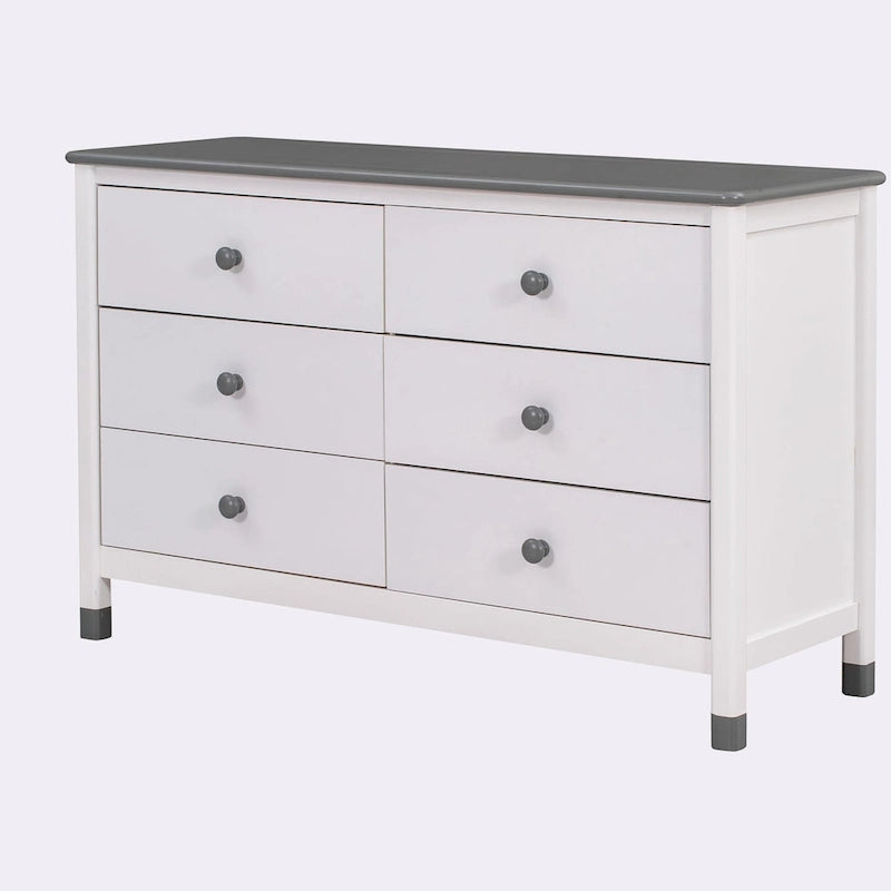 6-Drawer Storage Dresser with Weathered Finish