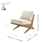 Mid-Century Style Accent Chair – Engineered Wood Frame + Polyester Fabric
