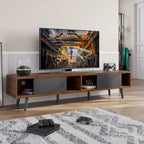 TV Stand for TVs up to 75" – Mid-Century Entertainment Center Console, 70 Inches