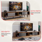 TV Stand for TVs up to 75" – Mid-Century Entertainment Center Console, 70 Inches