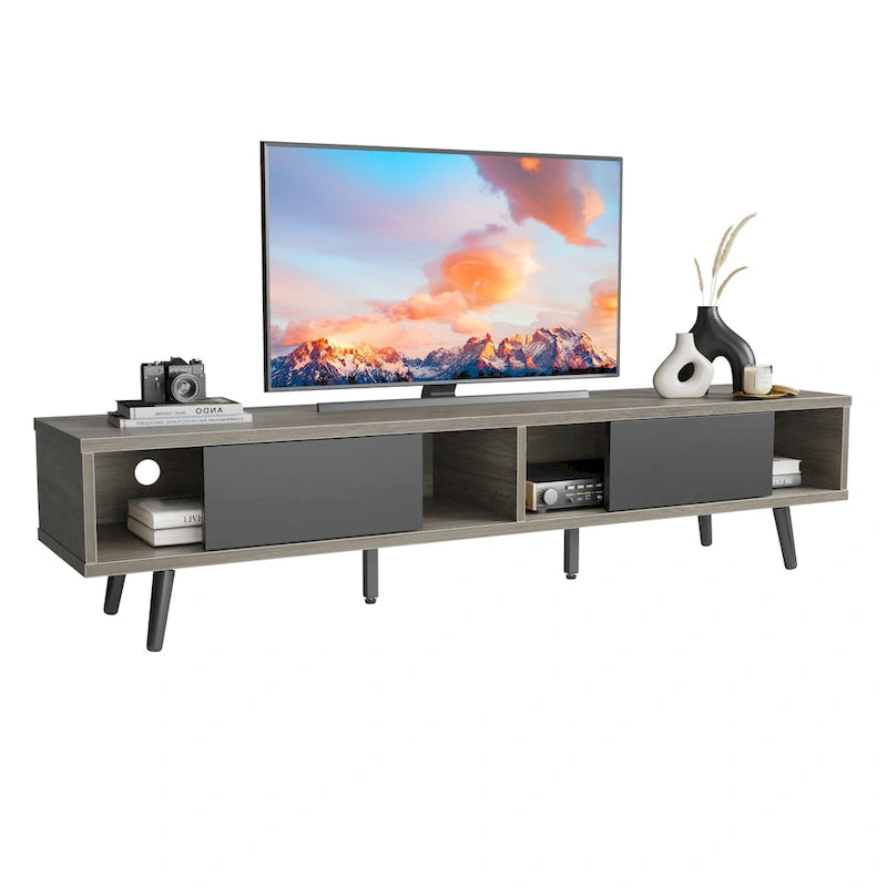 TV Stand for TVs up to 75" – Mid-Century Entertainment Center Console, 70 Inches