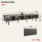 TV Stand for TVs up to 75" – Mid-Century Entertainment Center Console, 70 Inches