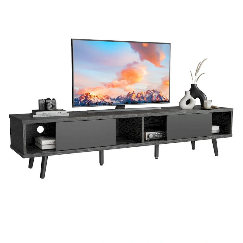 TV Stand for TVs up to 75" – Mid-Century Entertainment Center Console, 70 Inches