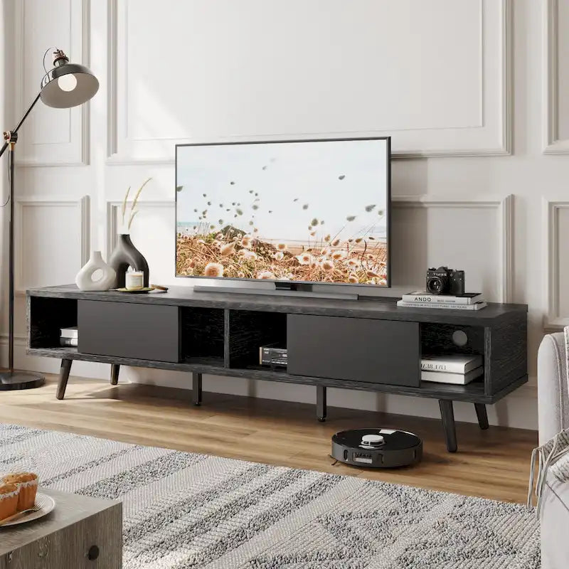 TV Stand for TVs up to 75" – Mid-Century Entertainment Center Console, 70 Inches