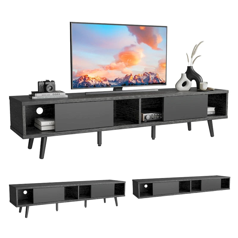 TV Stand for TVs up to 75" – Mid-Century Entertainment Center Console, 70 Inches