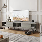 TV Stand for TVs up to 75" – Mid-Century Entertainment Center Console, 70 Inches