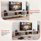 TV Stand for TVs up to 75" – Mid-Century Entertainment Center Console, 70 Inches