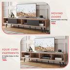 TV Stand for TVs up to 75" – Mid-Century Entertainment Center Console, 70 Inches