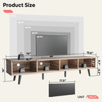 TV Stand for TVs up to 75" – Mid-Century Entertainment Center Console, 70 Inches