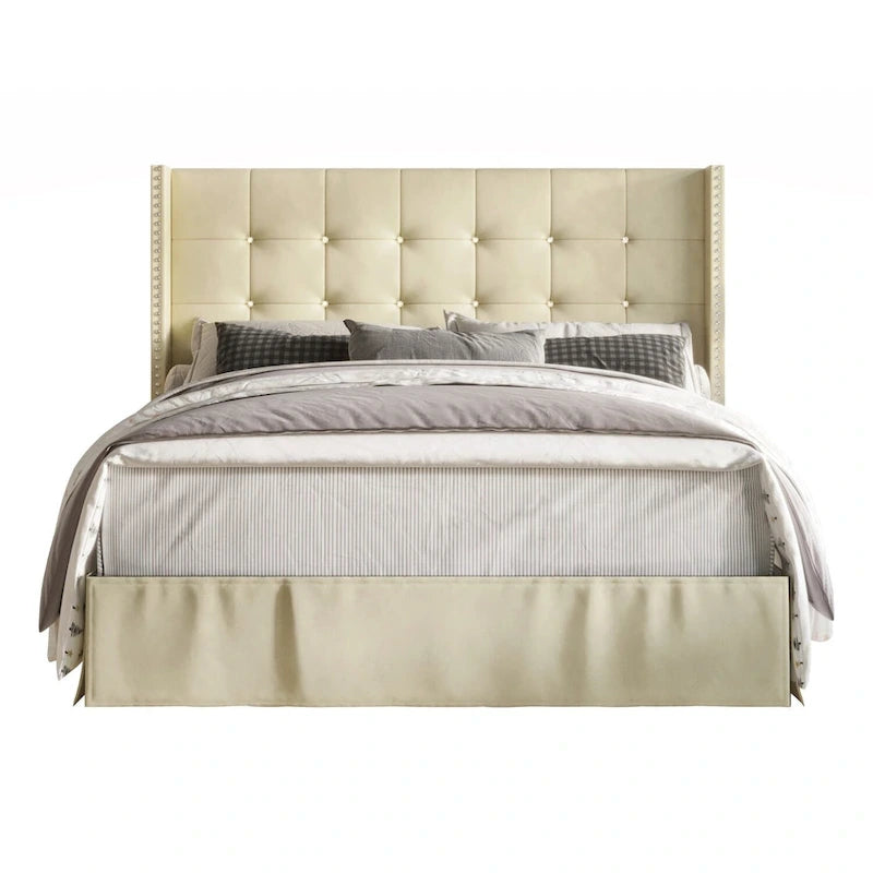 Tufted Upholstered Platform Bed